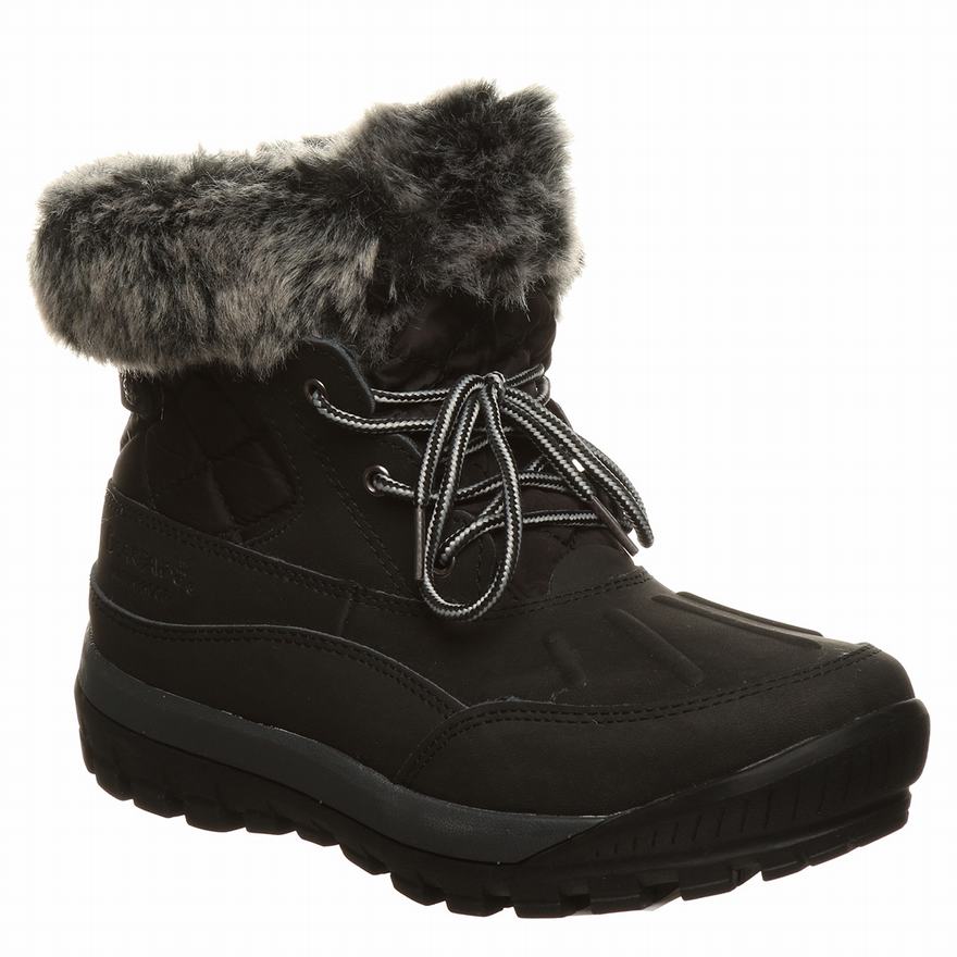 Bearpaw Becka Ankle Boots UK - Women's Boots Black/Grey ||RZMSKT-798||